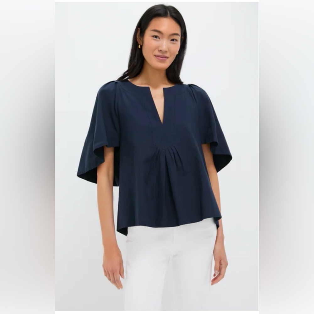 Pomander Place Navy Blouse